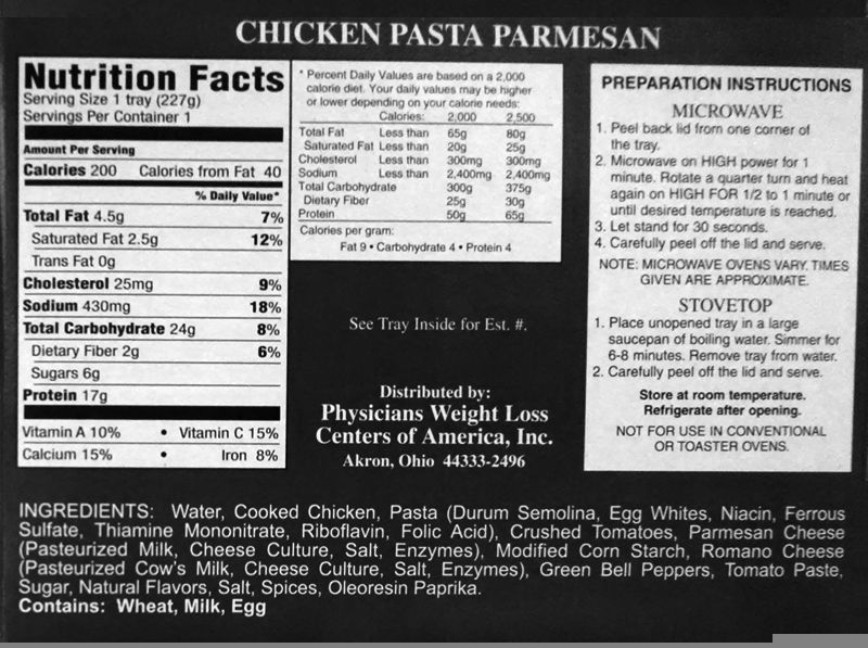 Wie viele Kalorien enthält Bravos Hühnchen-Parmesan?